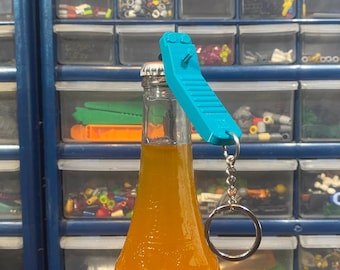 Brick Separator Bottle Opener Keychain- Teal