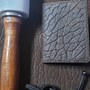 Cartera de piel de Bisonte hecha a mano, ¡minimalista o cartera completa!
