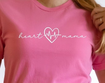 Heart Warrior Mama Heart Mama Tshirt CHD Surgery Gift Open Heart Surgery Gift Heart Mama Shirt CHD Awareness Heart Mama CHD Shirt Heart Mom