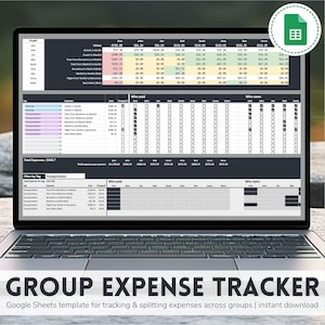EXPENSE TRACKER for Groups | Google Sheets Template, Expense Log, Budget Planner,  Bookkeeping, Group Trips, Roommates, Wedding Planning