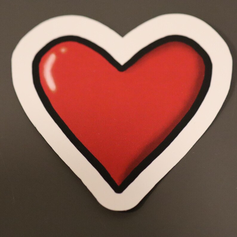 Heart Sticker - Etsy