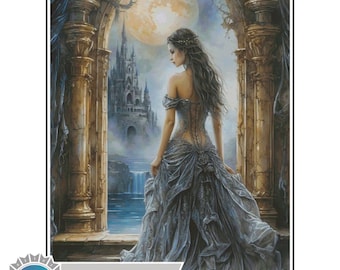 Fantasy world 4, Cross Stitch Pattern full coverage, Instant Download PDF, Counted Cross Stitch, Embroidery Art, Pattern keeper compatible