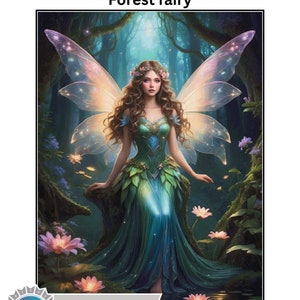 Forest fairy Cross Stitch Pattern full coverage, Instant Download PDF, Counted Cross Stitch,  Pattern keeper compatible.
