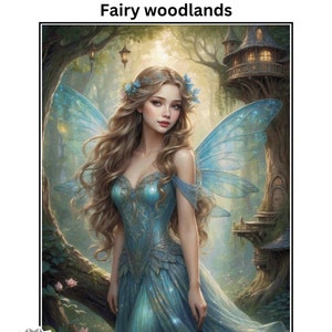 Fairy woodlands Cross Stitch Pattern full coverage, Instant Download PDF, Counted Cross Stitch,  Pattern keeper compatible.