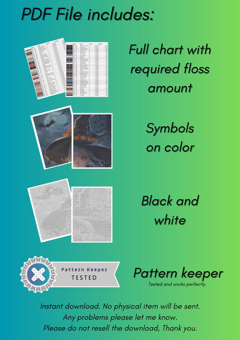 Husky Dog Cross Stitch Pattern Full Coverage, Instant Download PDF ...