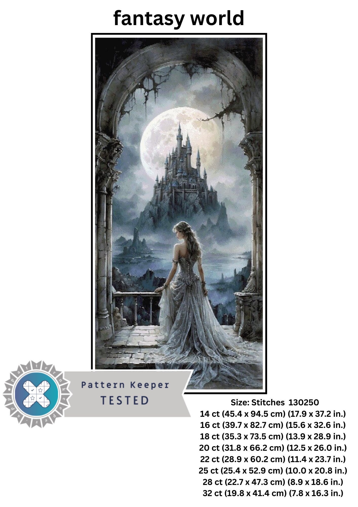 Fantasy World 2, Full Coverage Cross Stitch Pattern, Instant Download ...