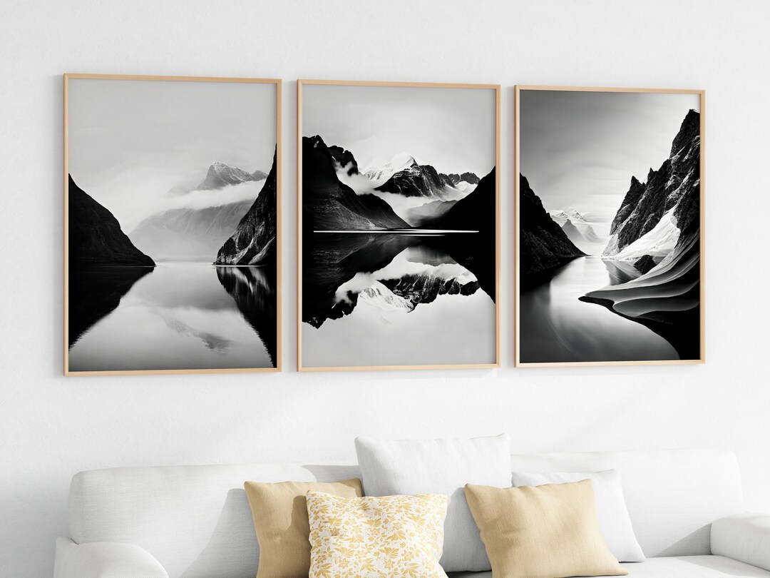 Photo inspiration: Fresh Look at Wall Decor Fjords Printable Wall Art Norway Travel Print Minimalist