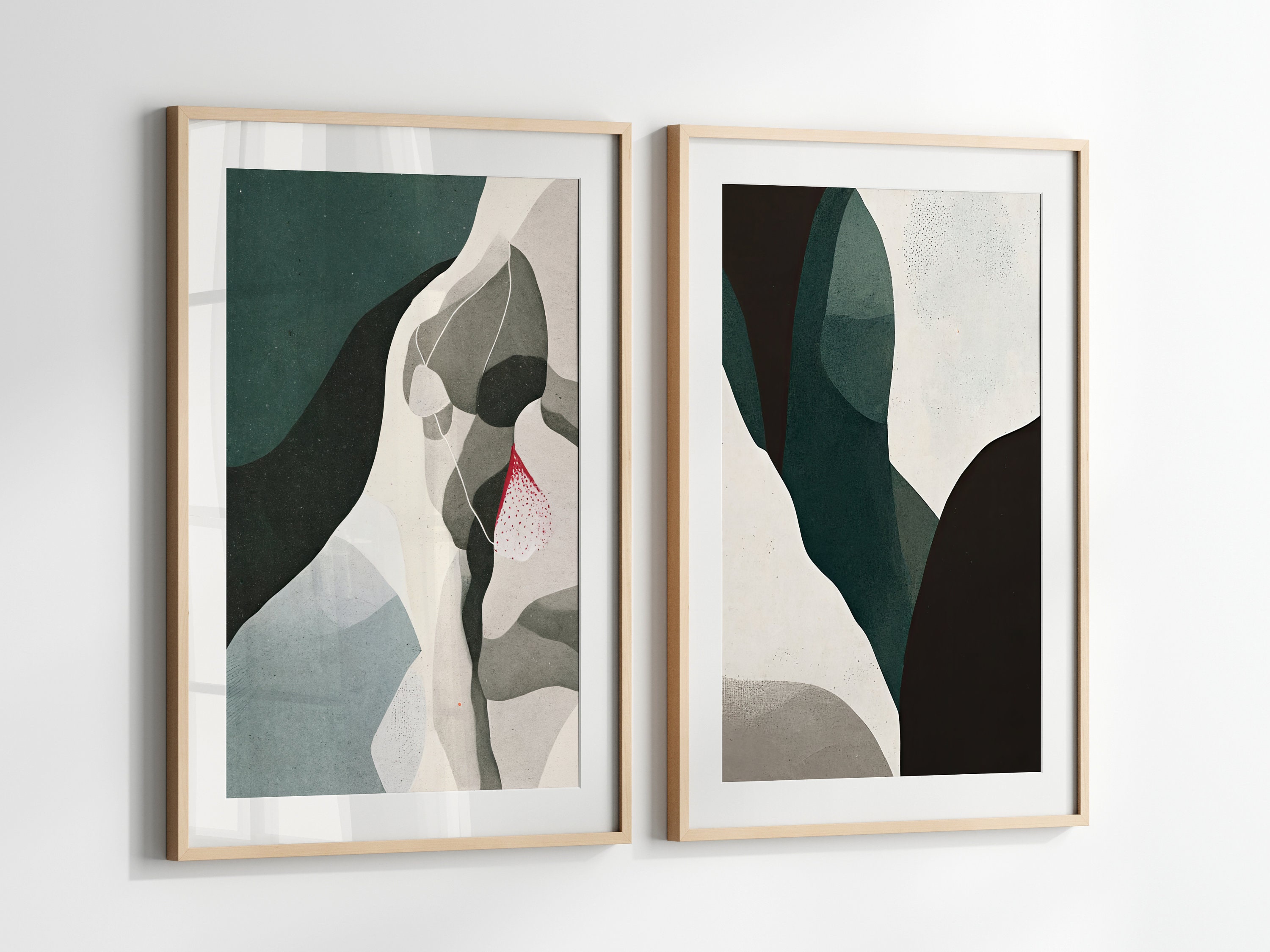 Dark Green Wall Art, Bedroom Wall Art, Living Room Art, Emerald Jewel