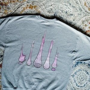 Sweatshirt | L.E. Smith Lilac | Unisex Crewneck | Swung Vase Design | Mid-Century Modern