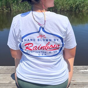 Red, White, and Blue Rainbow Art Glass Logo Unisex Soft Jersey Short Sleeve | Vintage Glass T-shirt