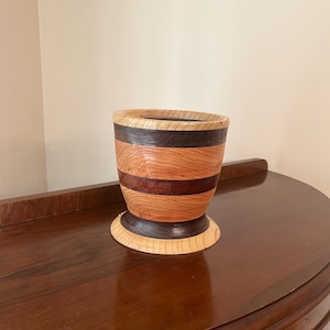 Segmented Wooden Vase