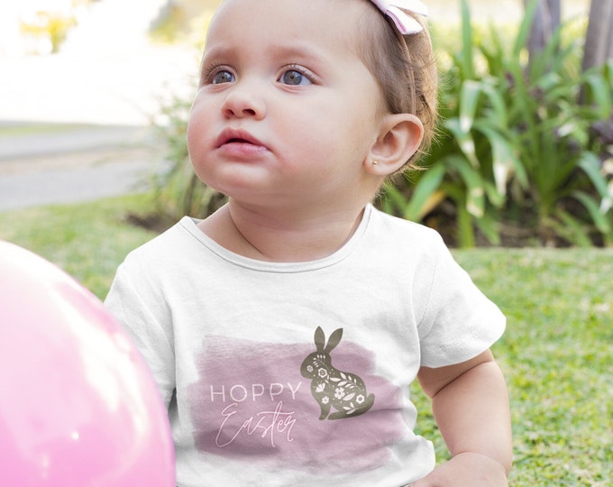 HOPPY EASTER SHIRT, Funny Easter Shirt, Toddler Easter Shirt, Easter Boy Shirt, Little Brother, Cute little bunnies t-shirt for Easter