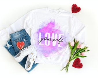 LOVE YOURSELF Sweatshirt: BTS Love Yourself, Bts Sweatshirt, Self Love Sweatshirt, Cheer Sweatshirt, Love Yourself, Love Yourself Sweatshirt