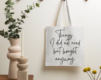 Farmers Market Bag: Kpop Tote Bag, TOTE BAG AESTHETIC, Shopaholic, Cute Canvas Tote Bag, Lightweight Tote,  Shopaholic Lightweight Tote Bag