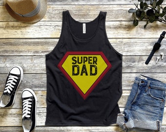 SUPER DAD, SUPER Dad Tank, Best Dad Ever, Dad Workout Tank, Super Grandpa, Step Dad Gift, Dad Tank, Super Dad Tank Best For Super Dad Gift