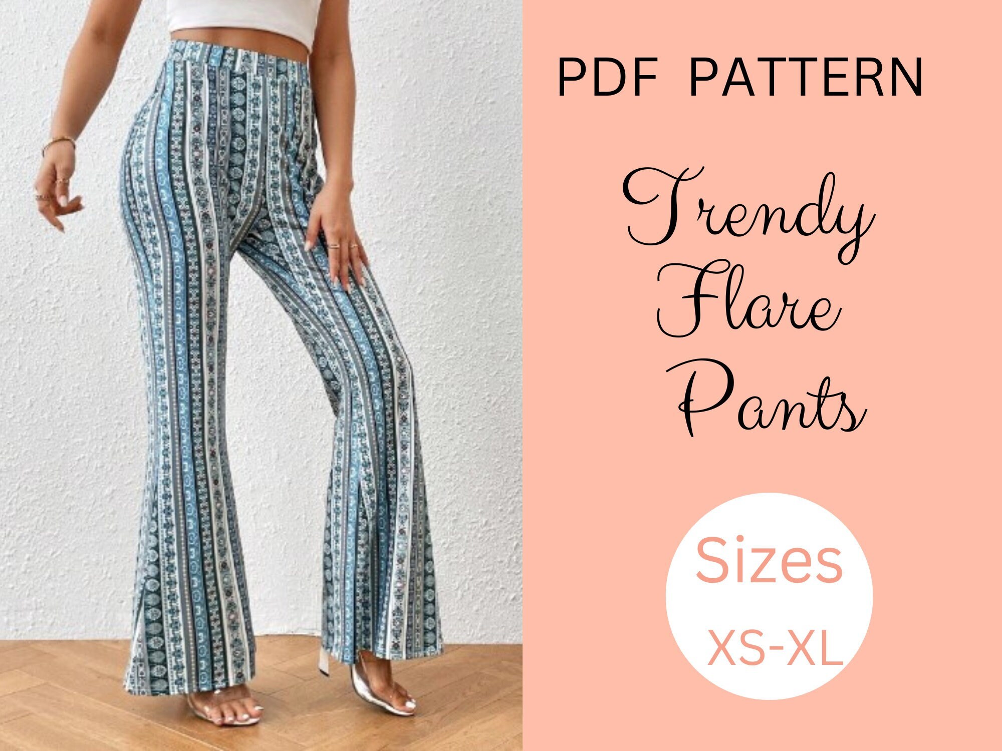 Girls in store flare pants