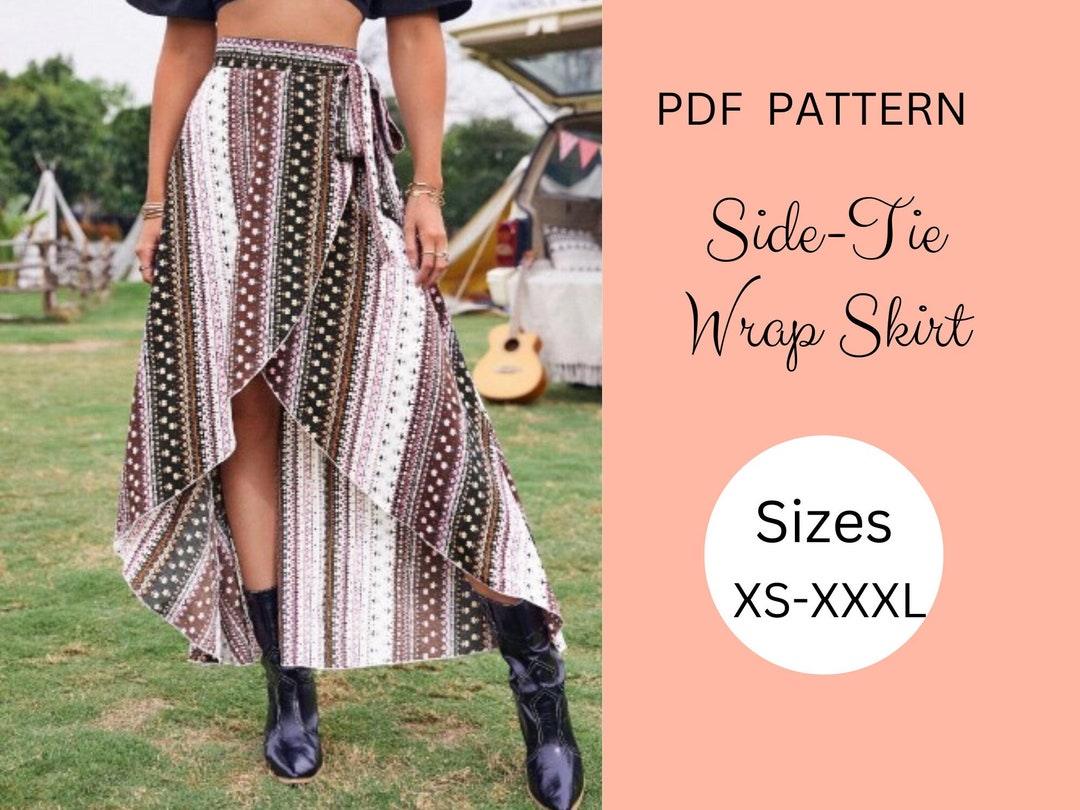 wrap tie skirt pattern