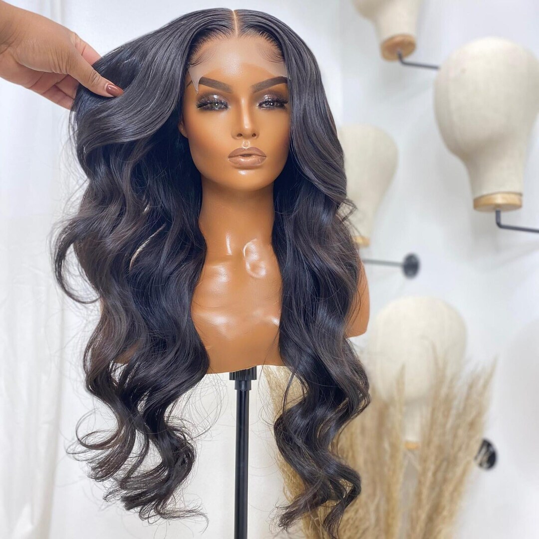 4X4 Glueless Body Wave High Density Lace Closure Wig Etsy