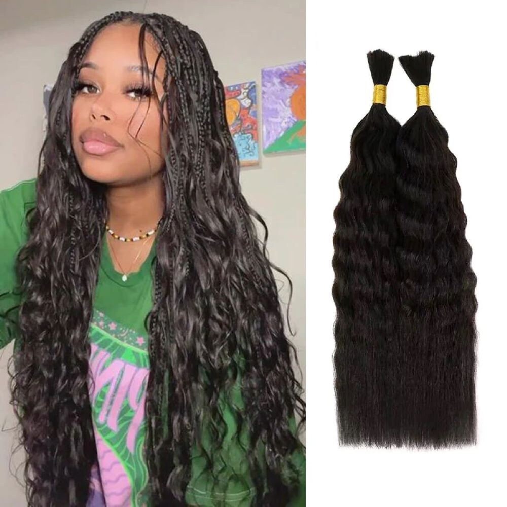 Bulk Human Hair for Braiding 20 Inch (200g (1pack-4bundles)) Virgin Human  Braiding Hair for Micro Braids Hair No Weft Human Hair Braids Extension