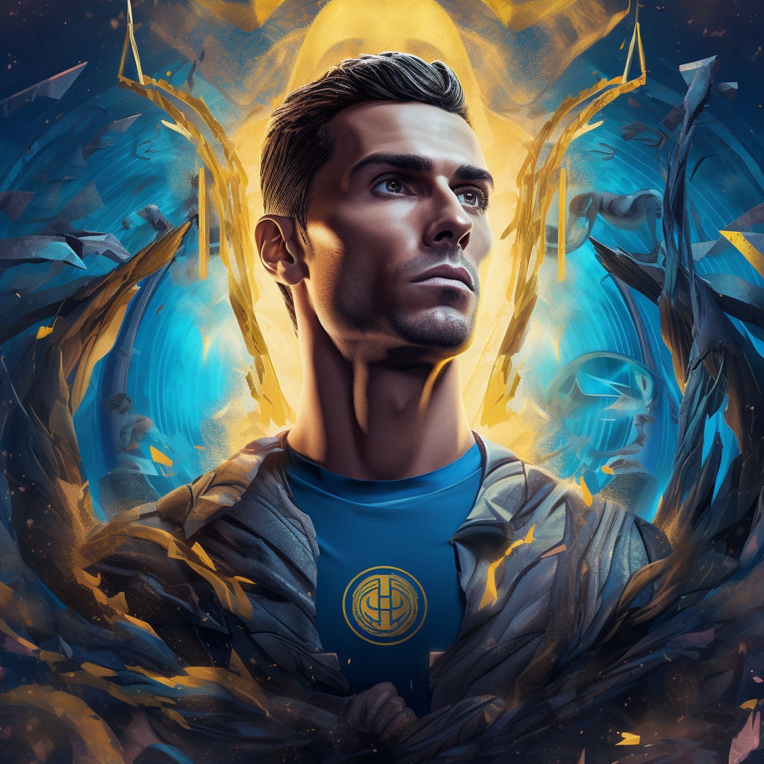 CR7 at AI Nassrcristiano Ronaldo Soccer Art Print, Football Wall Decor