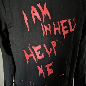 In Hell Hellraiser denim jacket