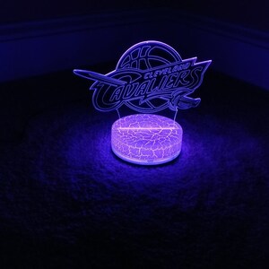 Cleveland Cavaliers Basketball Team 3D Night Light Multi Color Changing Lamp For Children Kids Best Gifts