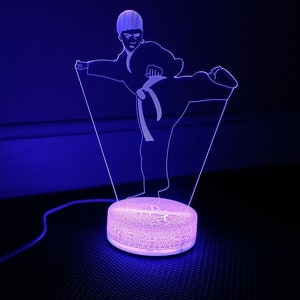 Karate 3D Night Light Multi Color Changing Lamp For Children Kids Best Gifts