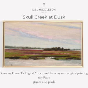 Coastal Marsh Digital Art – Samsung Frame TV Download – Modern Coastal Wall Art for Smart TVs