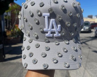 Custom Rhinestone LA Hat: Sparkle Baseball Cap - Etsy display picture 1