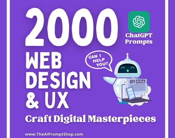 ChatGPT Prompts | Web Design and UX | AI | Digital Download | Chat GPT Prompts