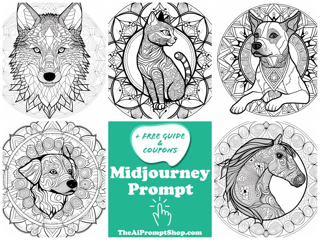 AI Midjourney Prompts for Adult Mandala Coloring pages – The AI Prompt Shop