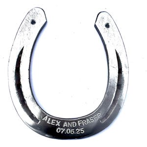 Lucky Engraved Personalised Horseshoe Gift | Straight From Farrier | Real Used Horseshoe - Perfect for weddings, anniversaries, couple gifts