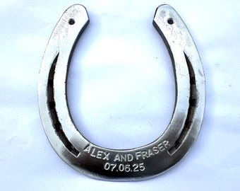 Lucky Engraved Horseshoe Gift|Straight From Farrier | Real Used Genuine Horseshoe - Perfect for weddings, anniversaries, gifts or hang up!