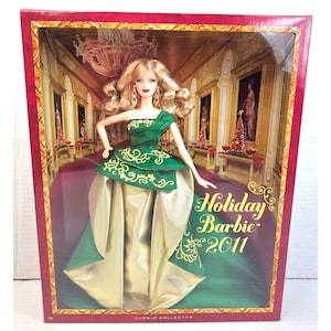Urlaub 2011 Barbie Sammler Puppe In Box Grün Gold Kleid Barbie-Sammler