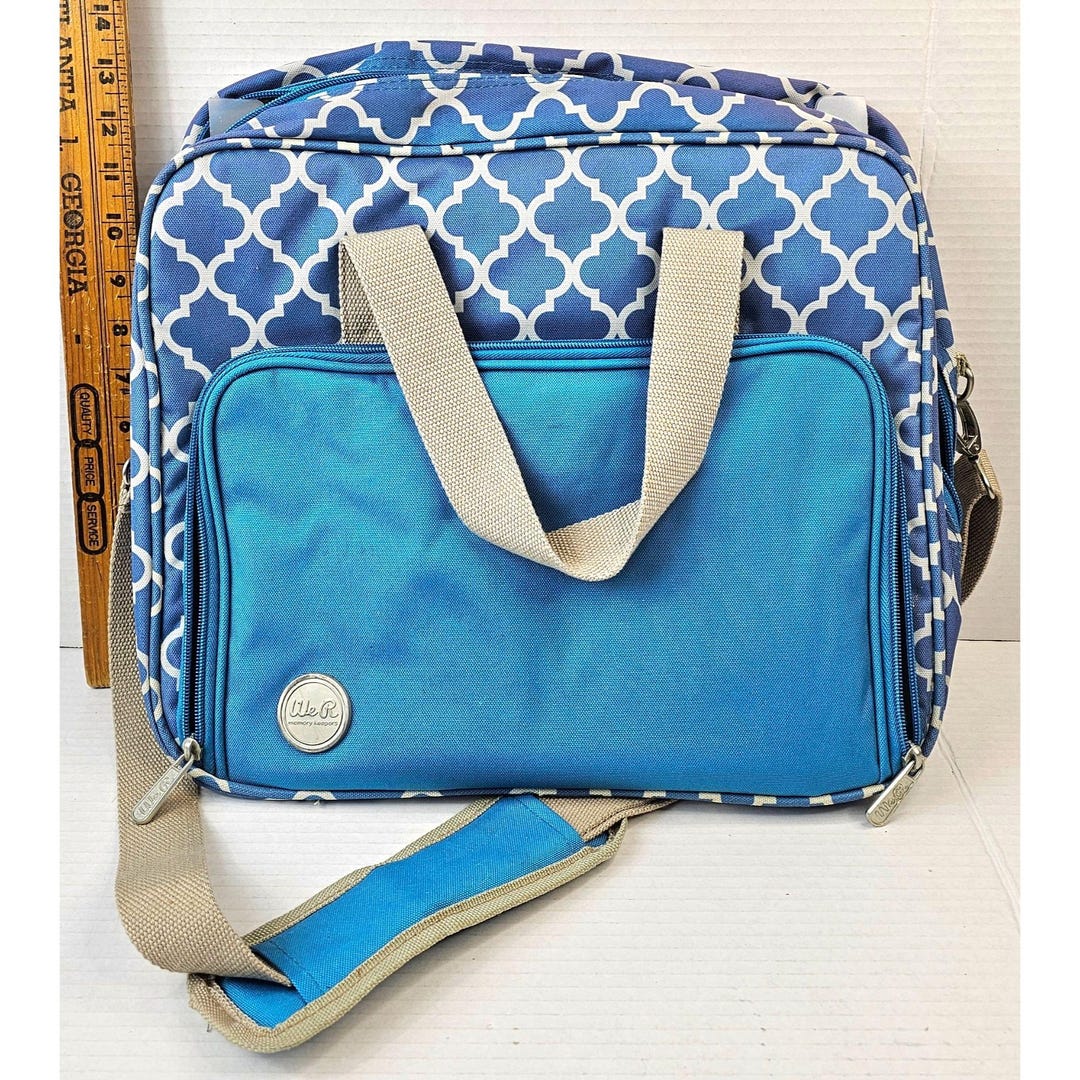 We R Memory Keepers Crafters Shoulder Bag Aqua With Organizer Pockets ...