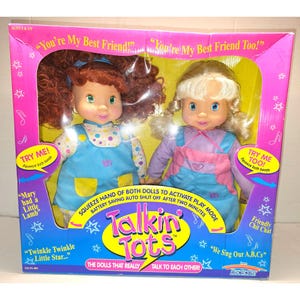 Vtg Talkin Tots Interactive Dolls Set Sing-along Chit Chat - Main Image