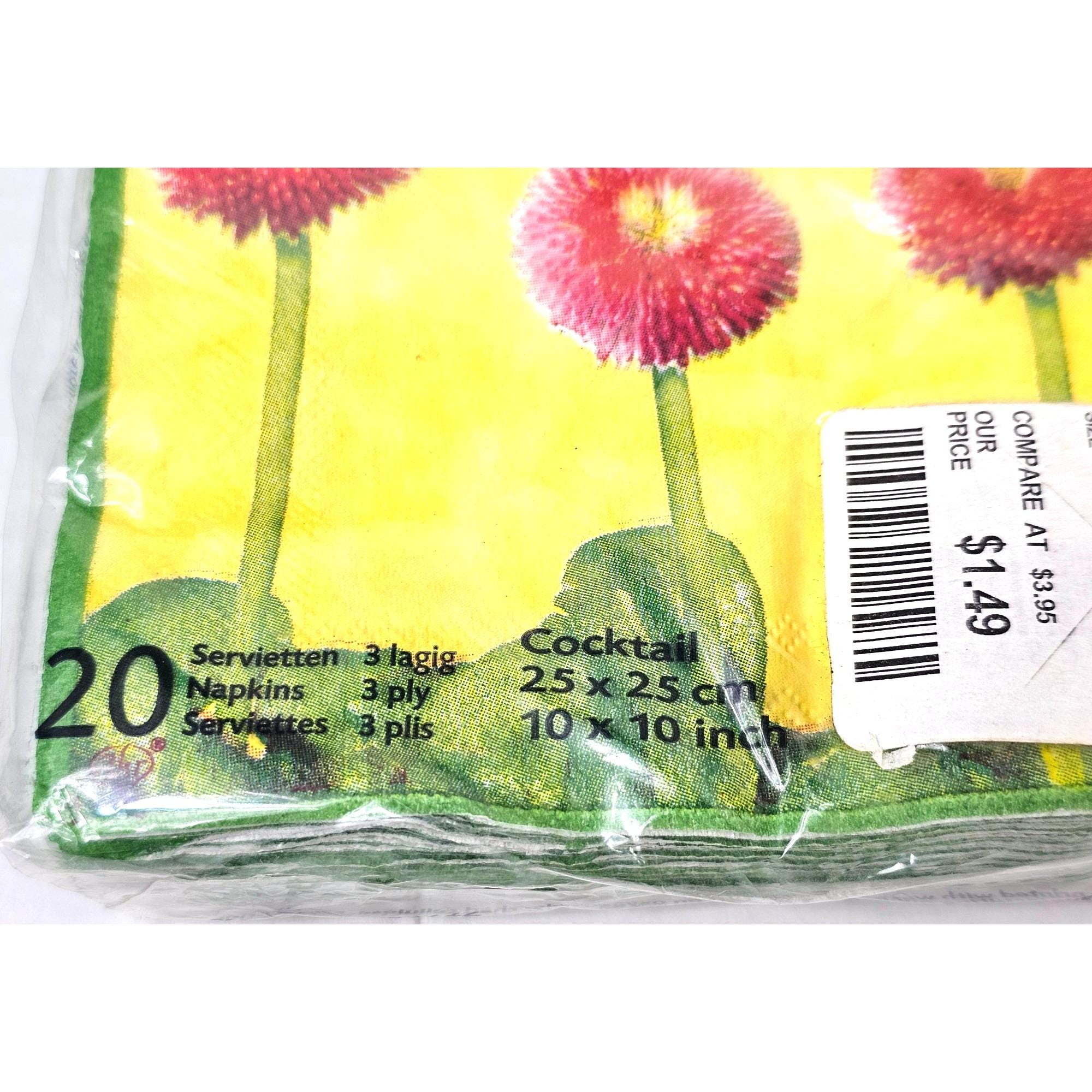 Ideal Home Range Party-Servietten – 20 Stück, 16,5 X 16,5 Cm, 3-lagig, Zitronengelb & Minzgrün | Papierservietten Für Feste