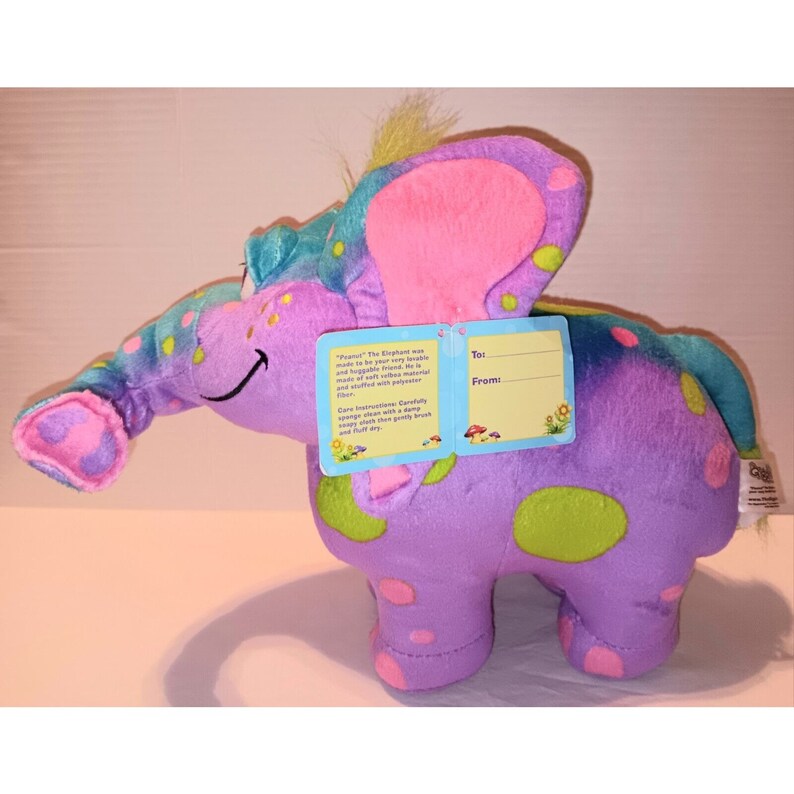 The Gigglebellies Adventures Plush Purple PEANUT ELEPHANT Toy Etsy