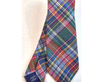 Cravatta vintage in seta scozzese di Charles Tyrwhitt Jermyn Street London, fatta a mano in Italia