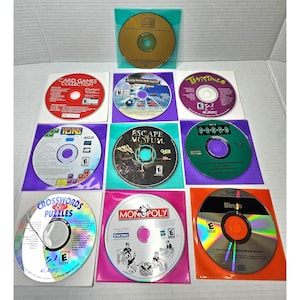 10er Set PC Spiel CDs Inklusive Monopoly Tetris & Kartenspiel Sammlung