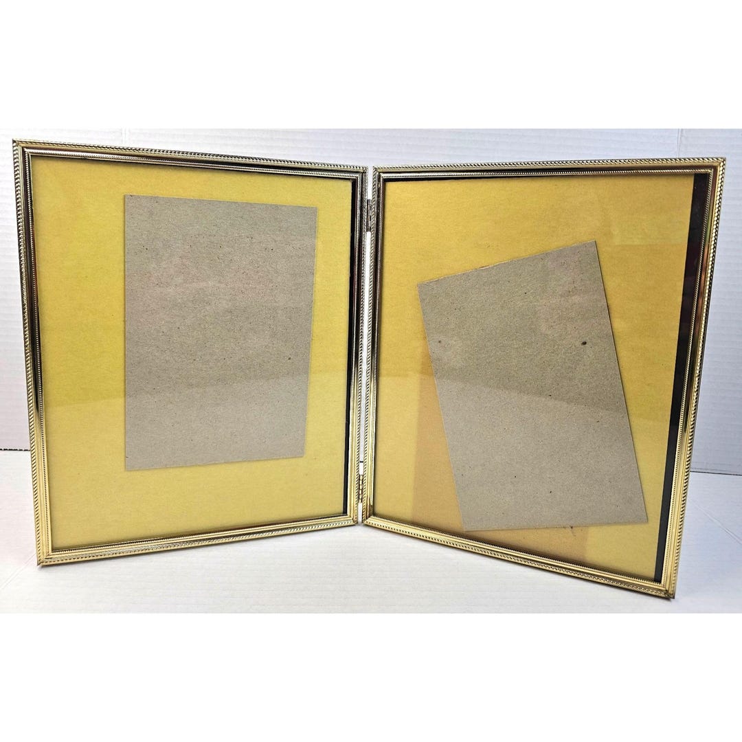 Vintage Gold Tone Double Hinged Picture Frame 8x10 Inch - Etsy Australia