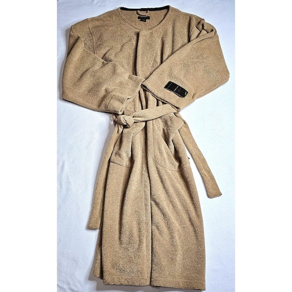 NWT Joseph Abboud SM Cocoa Terrycloth Bathrobe Polyester Rayon