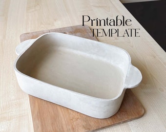 DIY Baking Dish Template: Slab Building Pottery (PDF Pattern)