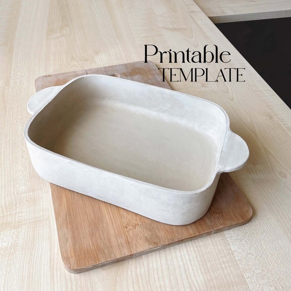 Baking Dish Template | Ceramics Tools | Slab Building Oven Dish | Easy DIY Ceramic Dish | Pottery Templates for Slab Building Tutorial