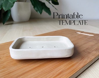 Soap Dish Pottery Template: DIY Slab Building (PDF Pattern)