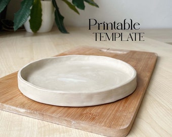 DIY Ceramic Plate Template: Slab Building Pottery (PDF Pattern)