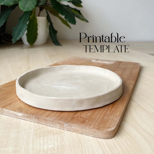 Plate Template | Ceramics Tools | Slab Building Simple Plate | Easy DIY Ceramic Tableware | Pottery Templates for Slab Building Tutorial