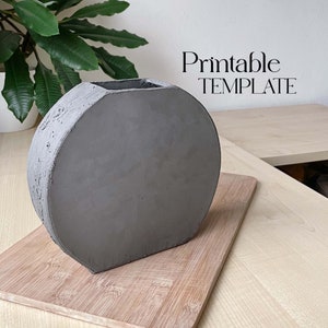 Moon Vase Template: DIY Pottery Slab Building Tutorial (PDF Pattern)
