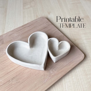Heart Trinket Dish Template: DIY Pottery Slab Building (PDF Pattern)