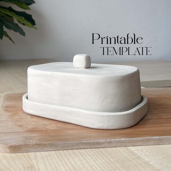 Butter Dish Slab Building Template: DIY Ceramics Tool (PDF Pattern)